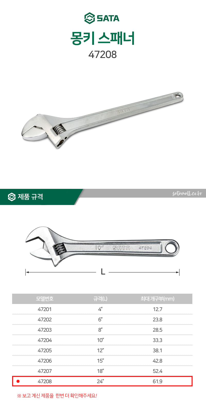 Giá 日用品雑貨・文房具・手芸 SATA モンキーレンチ